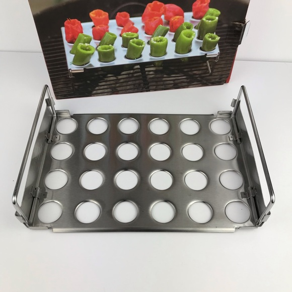 Cave Tools Stainless Steel Pepper Roasting Rack Holds 24 - Picture 3 of 5